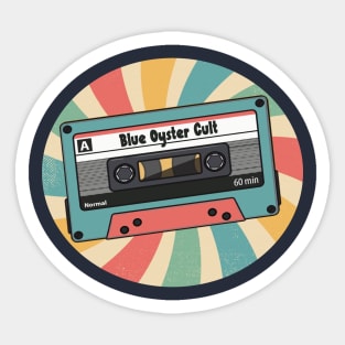 retro blue oyster cult Sticker